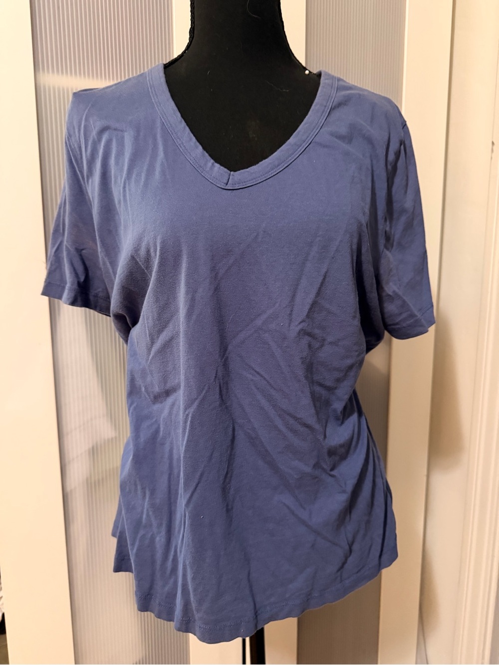 Universal Thread Short Sleeve V-Neck Tee in Slate Blue